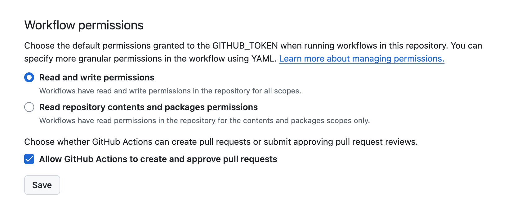 Set write permissions to the GitHub action.
