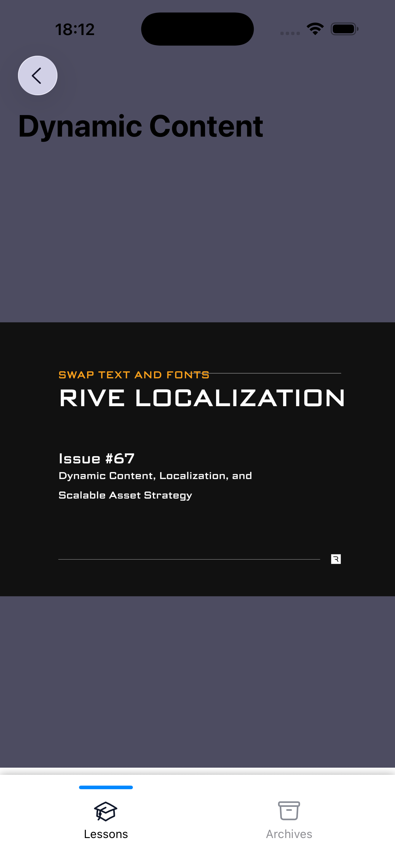 Loading and applying fonts in Rive animations.